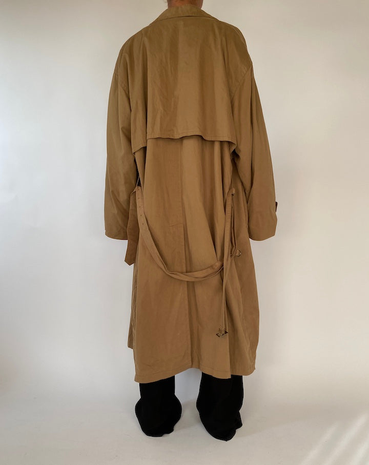 VINTAGE OVERSIZED BEIGE TRENCH COAT 2338