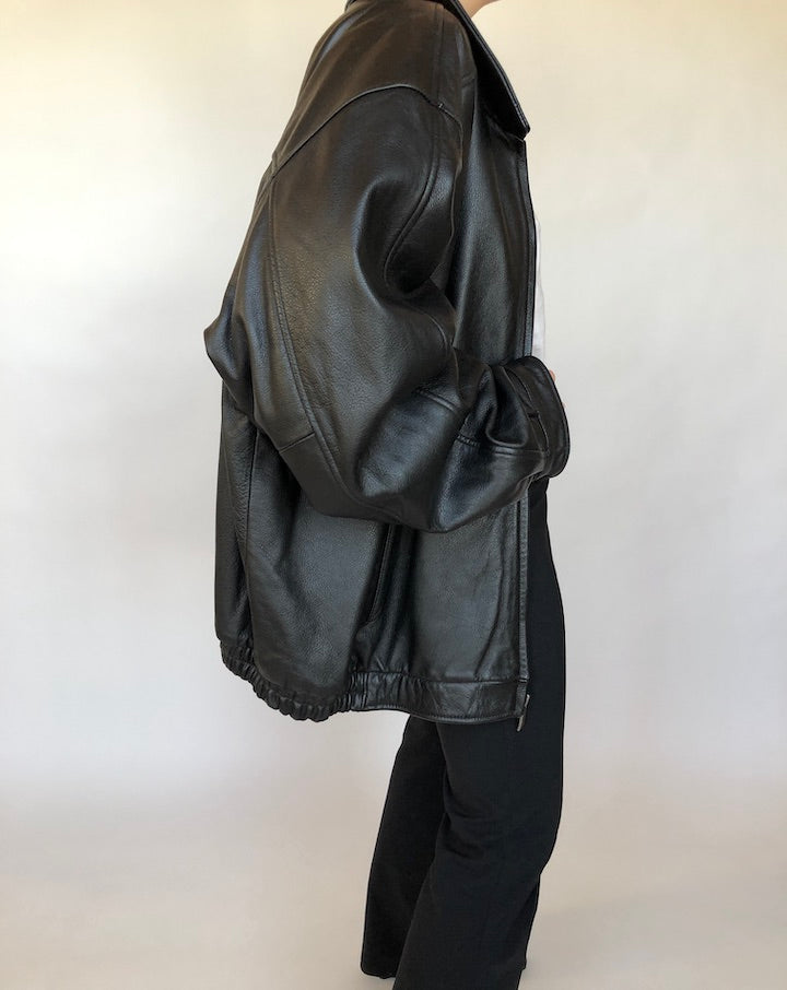 VINTAGE BOXY LEATHER JACKET 337