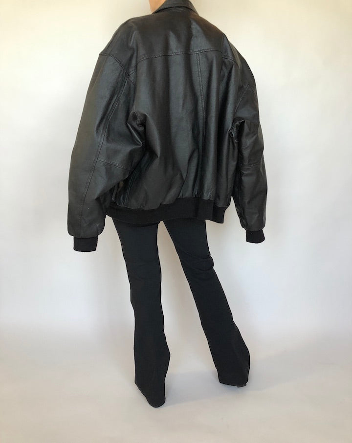 VINTAGE OVERSIZED LEATHE RJACKET 339