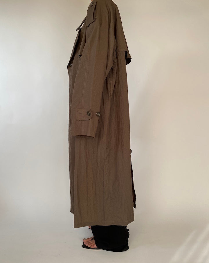 VINTAGE BROWN OVERSIZED LONG COAT 2343