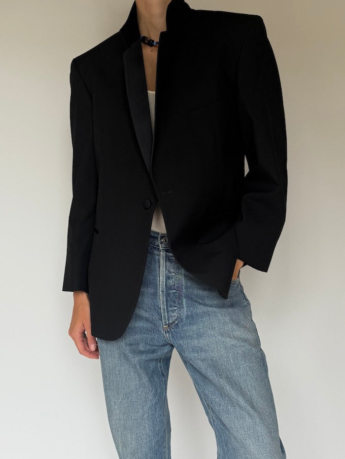 Vintage Structured Blazer Black 6250