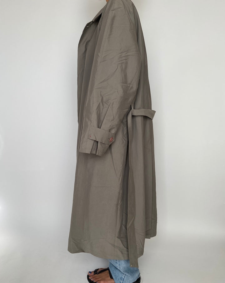 VINTAGE OVERSIZED LONG GREEN COAT 2847