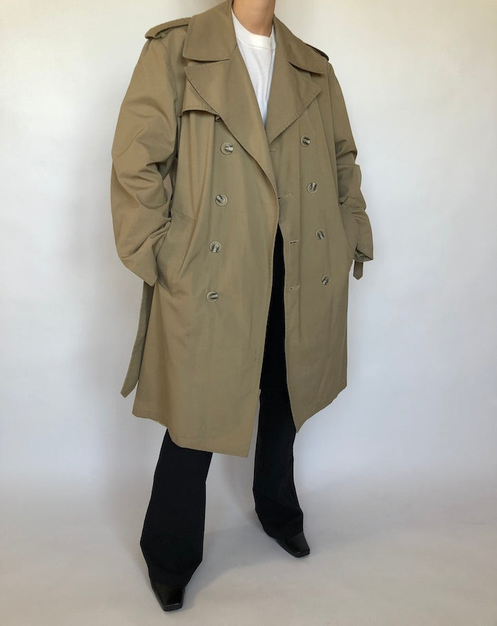 VINATGE TRENCH COAT IN SAGE 346