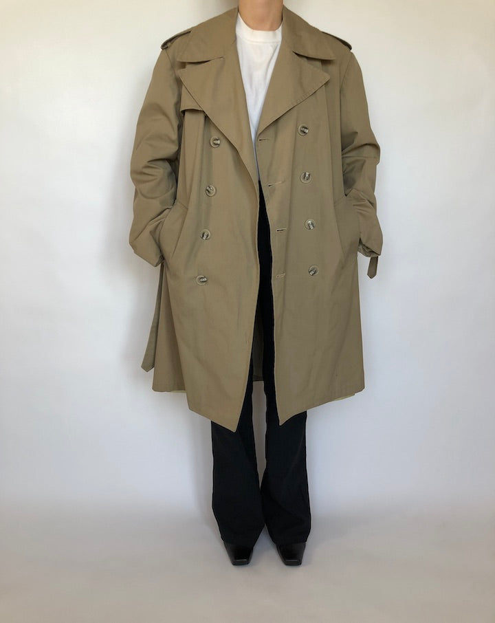 VINATGE TRENCH COAT IN SAGE 346