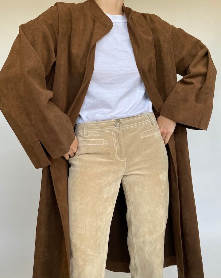 VINTAGE OVERSIZED BROWN COAT 084