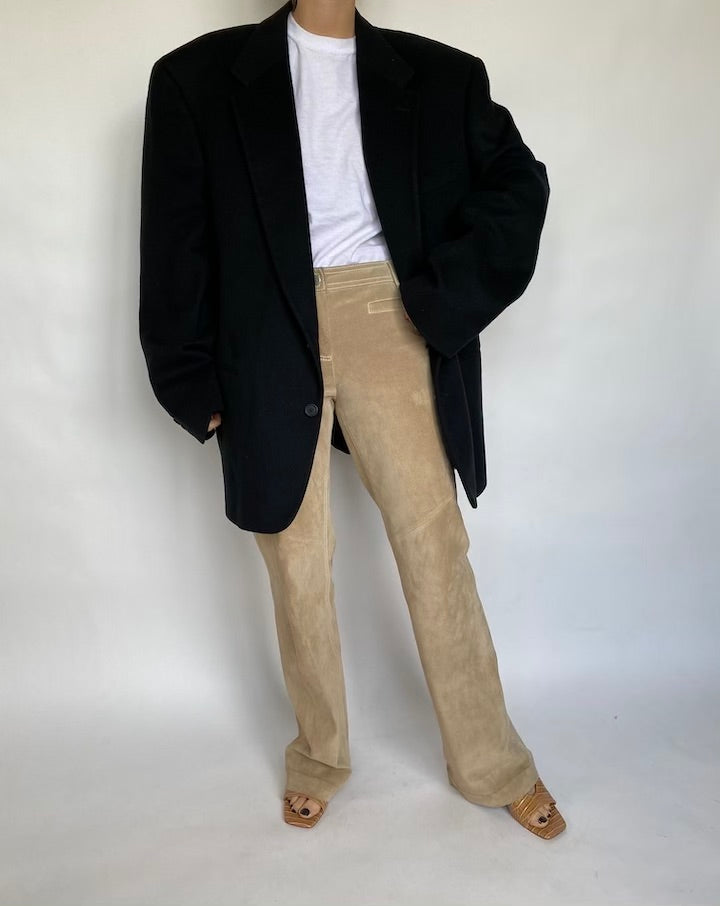 VINTAGE BLACK CASHMERE BLAZER 454