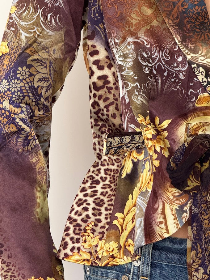 Vintage Baroque 100% Silk Blazer 6631