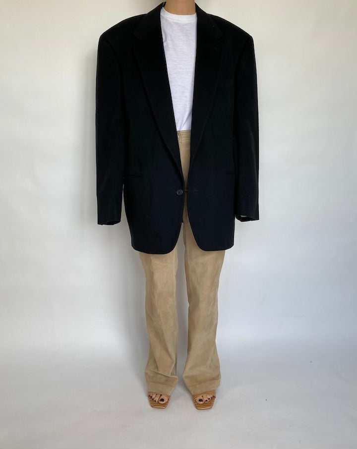 VINTAGE BLACK CASHMERE BLAZER 454