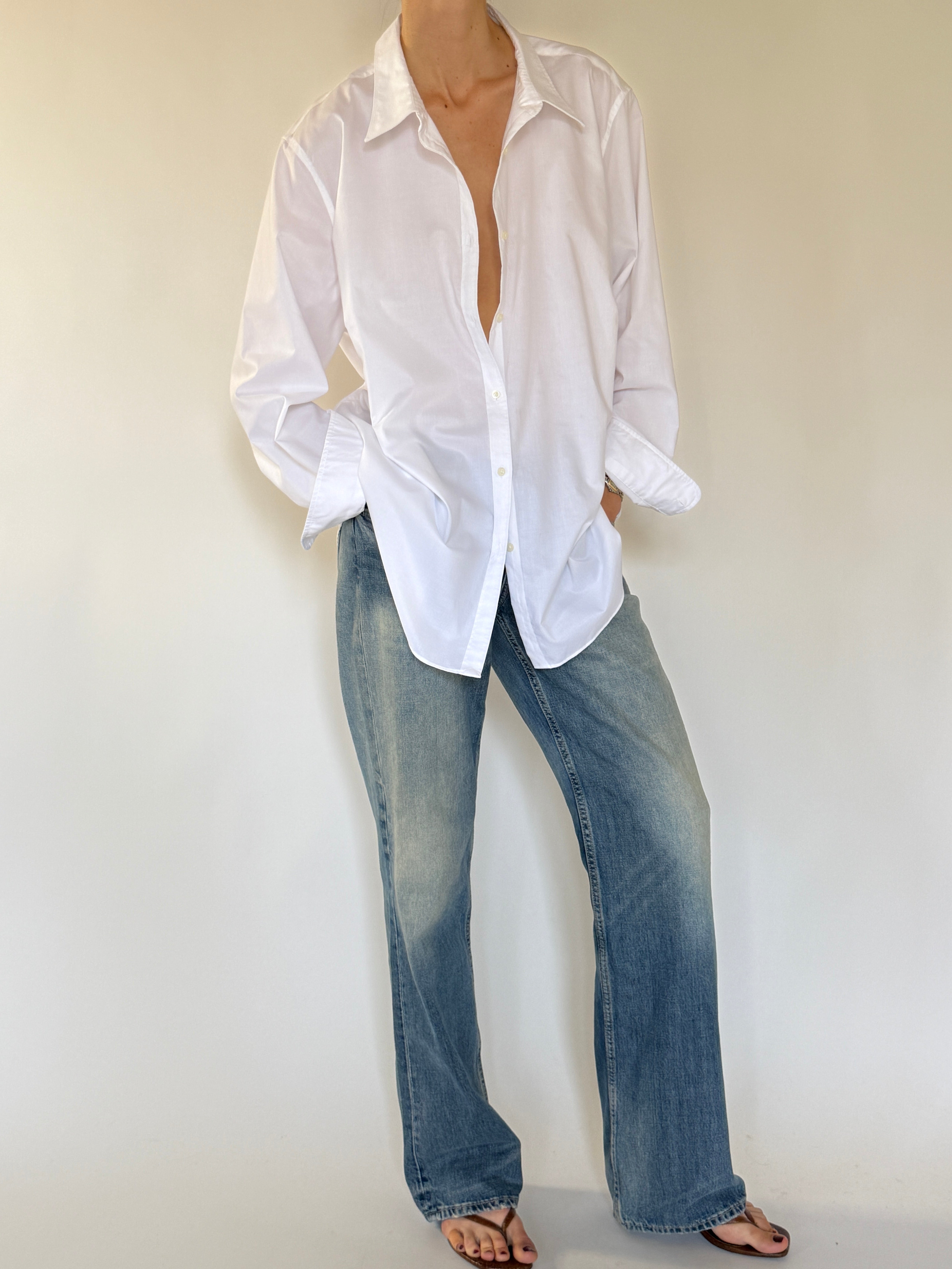 Vintage timeless white shirt relaxed fit