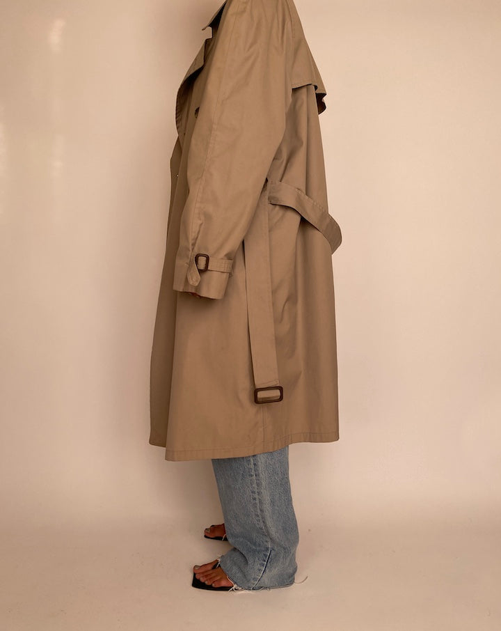 VINTAGE OVERSIZED BEIGE TRENCH COAT 2357
