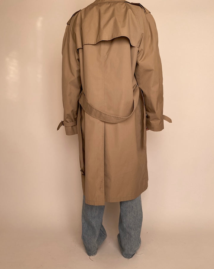 VINTAGE OVERSIZED BEIGE TRENCH COAT 2357
