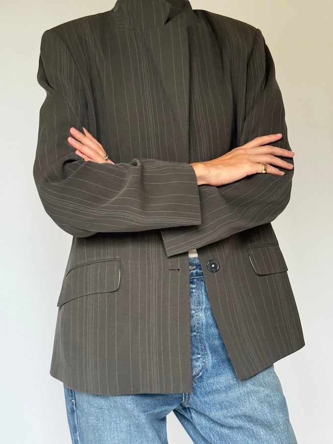Vintage Blazer In Pinstripe 5927