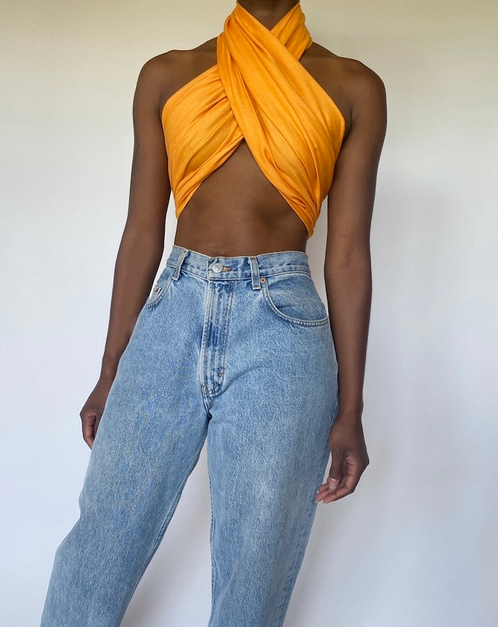 VINTAGE SCARF TOP 3561