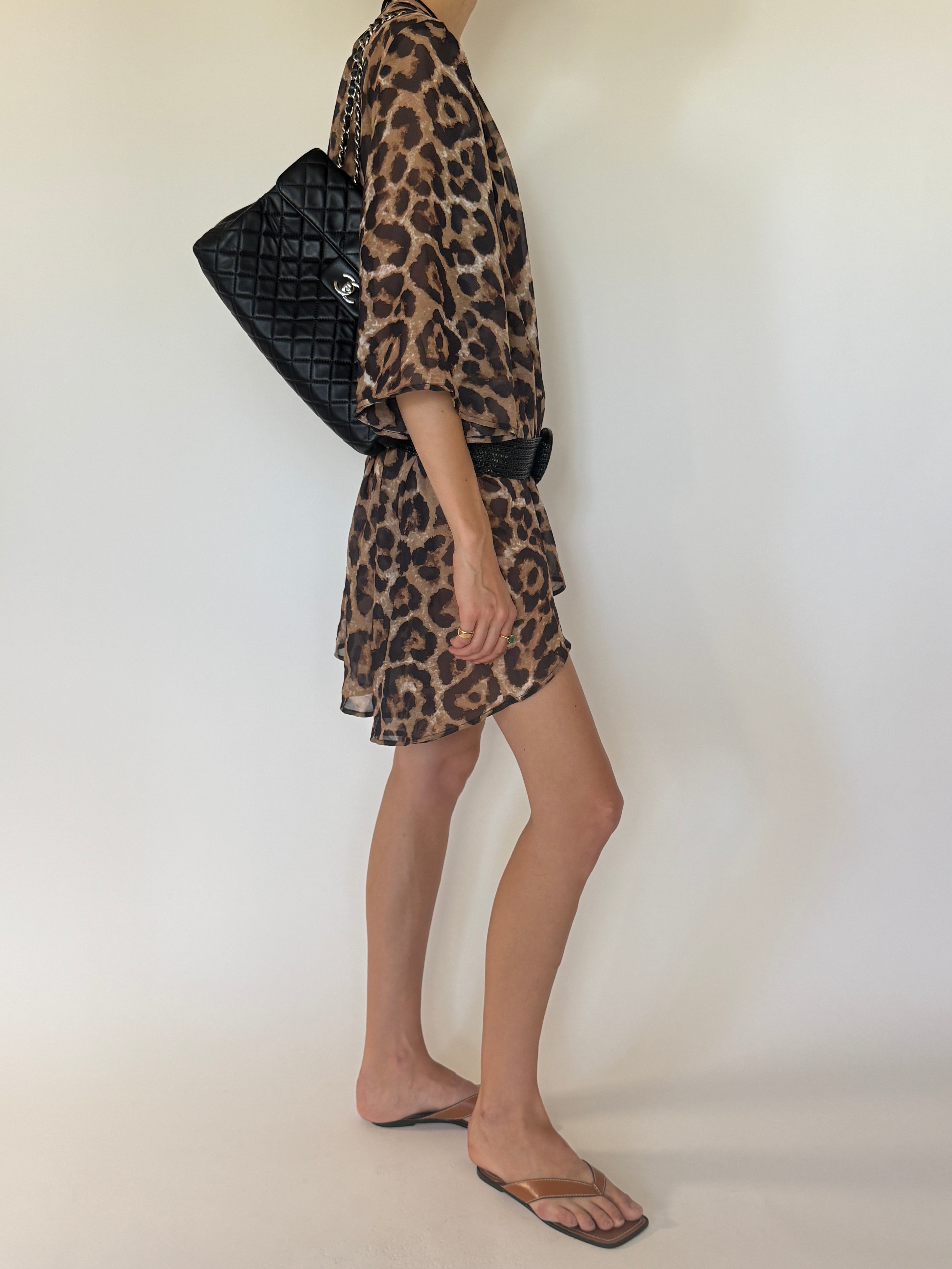 Vintage sheer kimono side view