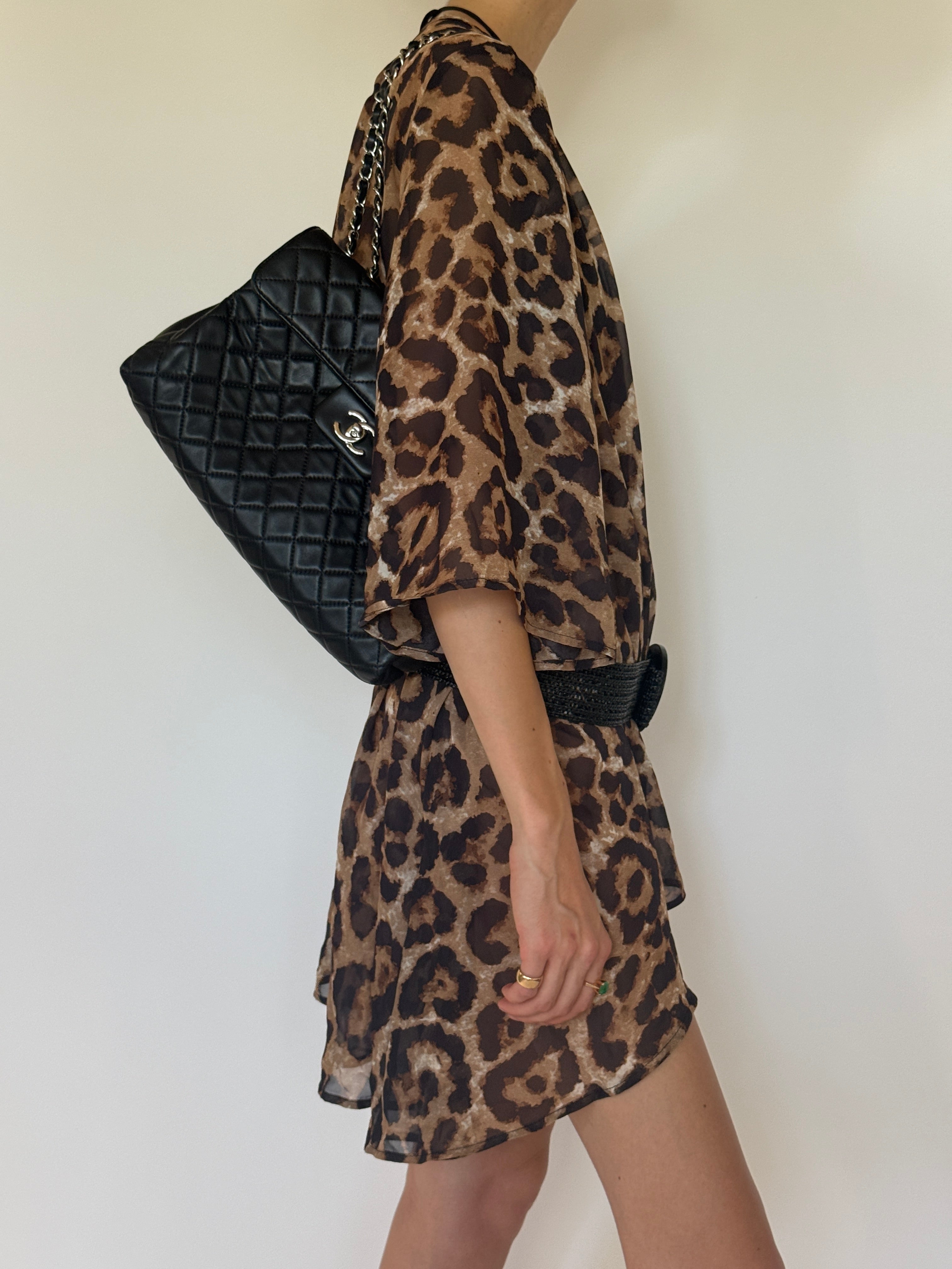 Vintage sheer kimono side view