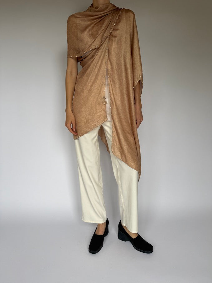 Vintage Silk Kimono-Style Scarf 6045