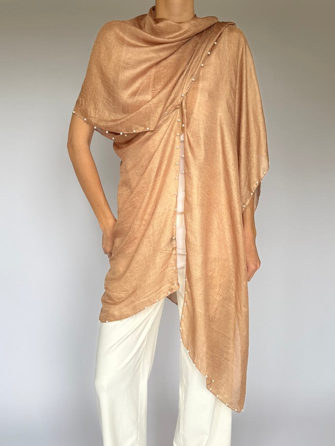 Vintage Silk Kimono-Style Scarf 6045