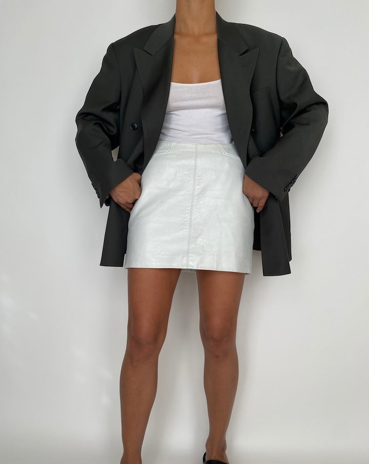 VINTAGE DOUBLE BREASTED GREEN WOOL BLAZER 2863