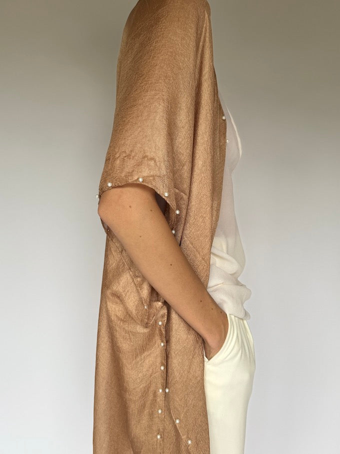 Vintage Silk Kimono-Style Scarf 6045