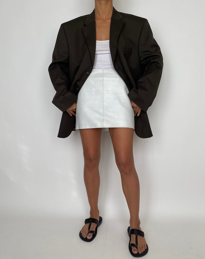 VINTAGE BROWN OVERSIZED WOOL BLAZER 2866