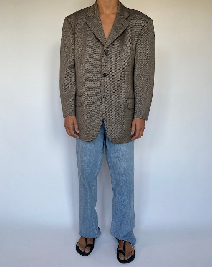 VINTAGE BEIGE BLAZER IN A CASHMERE BLEND 1541