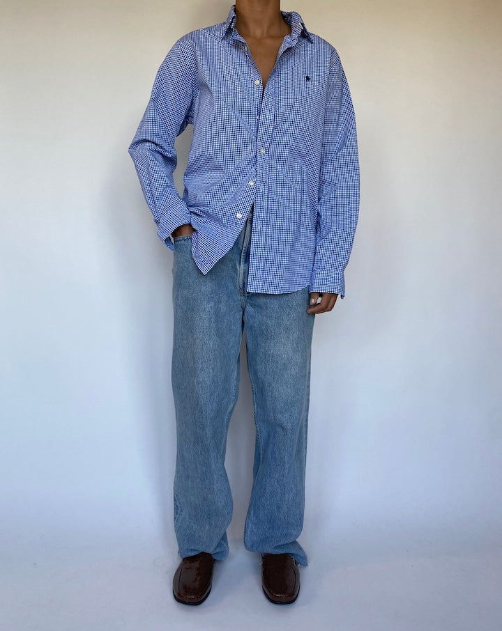 VINTAGE BLUE RALPH LAUREN SHIRT 1545