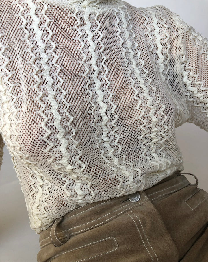 VINTAGE LACE TURTLENECK TOP 367