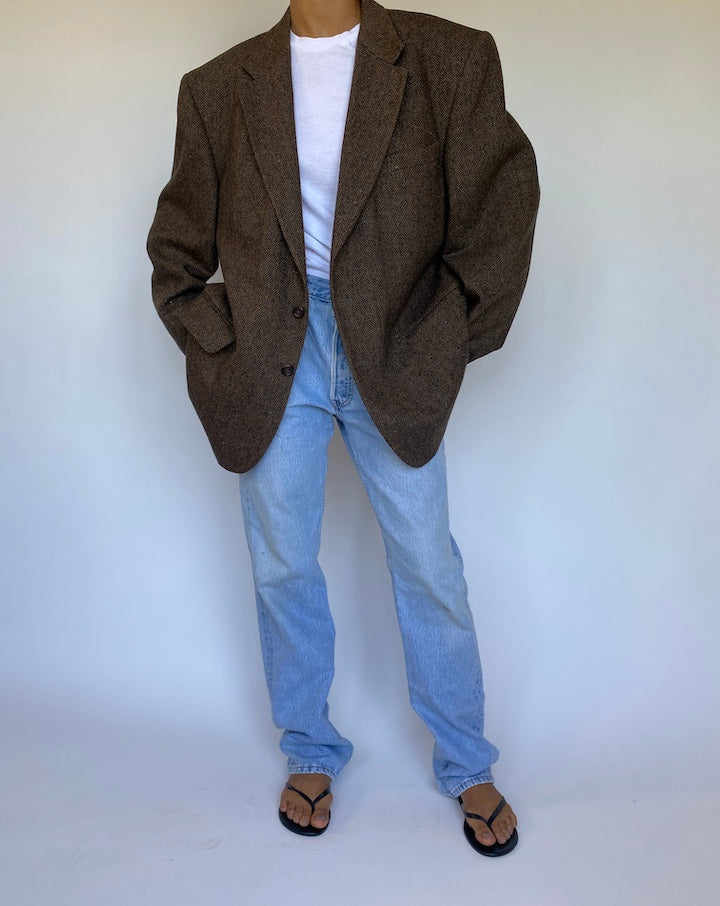 VINTAGE BROWN BLAZER 989