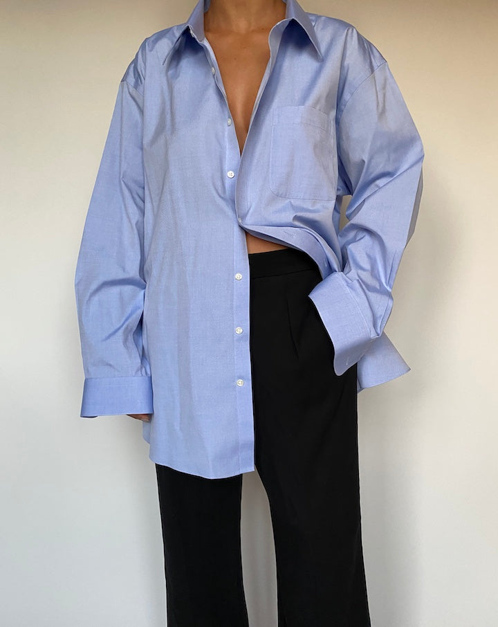 VINTAGE OVERSIZED BLUE SHIRT 2387