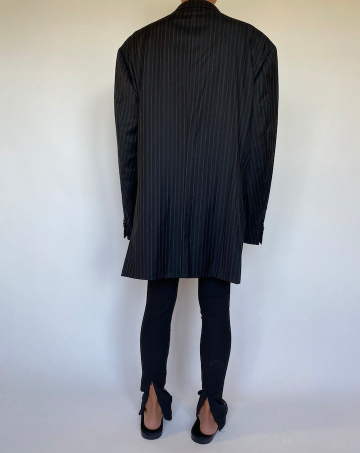 VINTAGE OVERSIZED PINSTRIPED WOOL BLAZER 1552-3