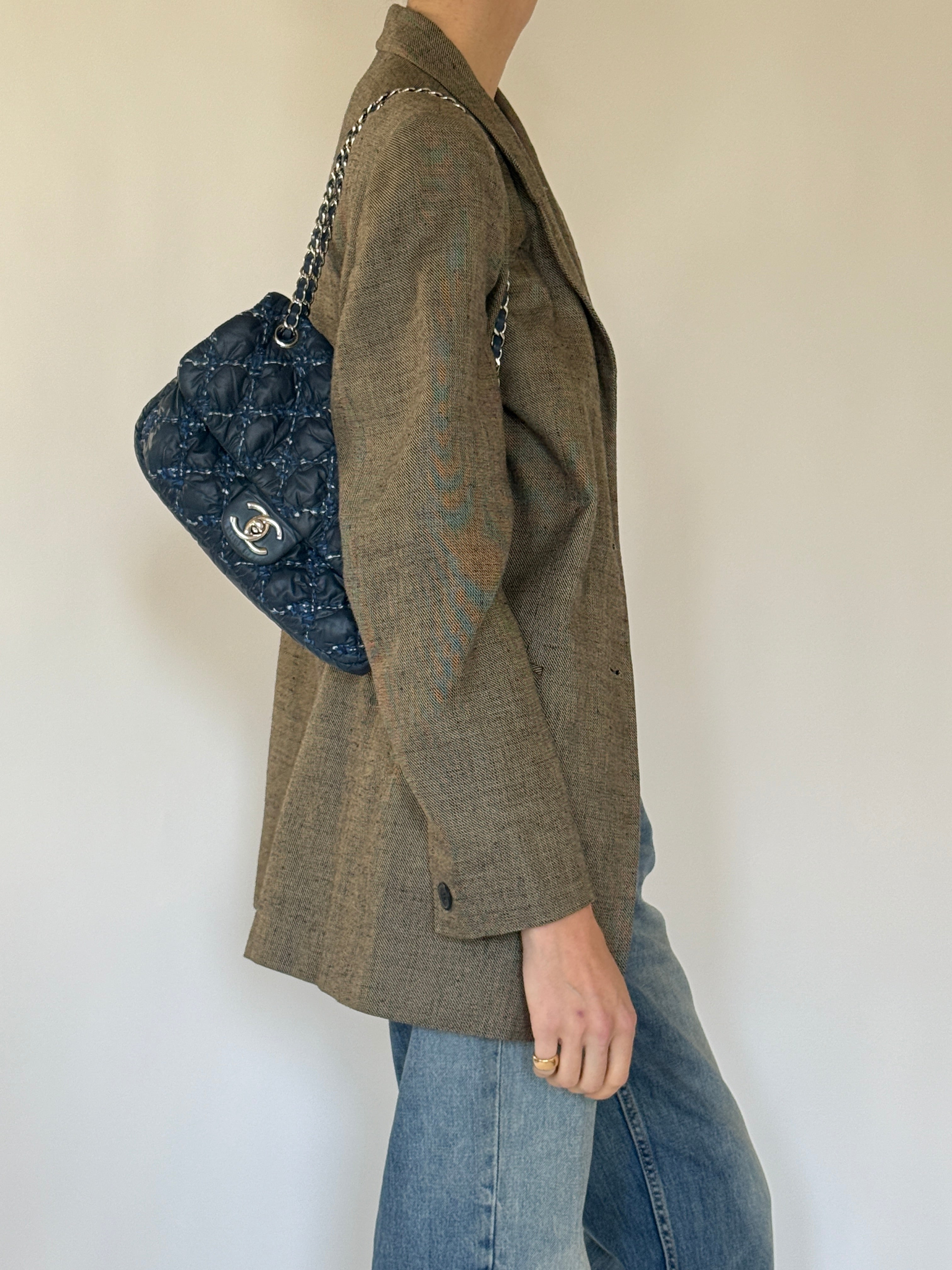 Vintage brown blazer side view