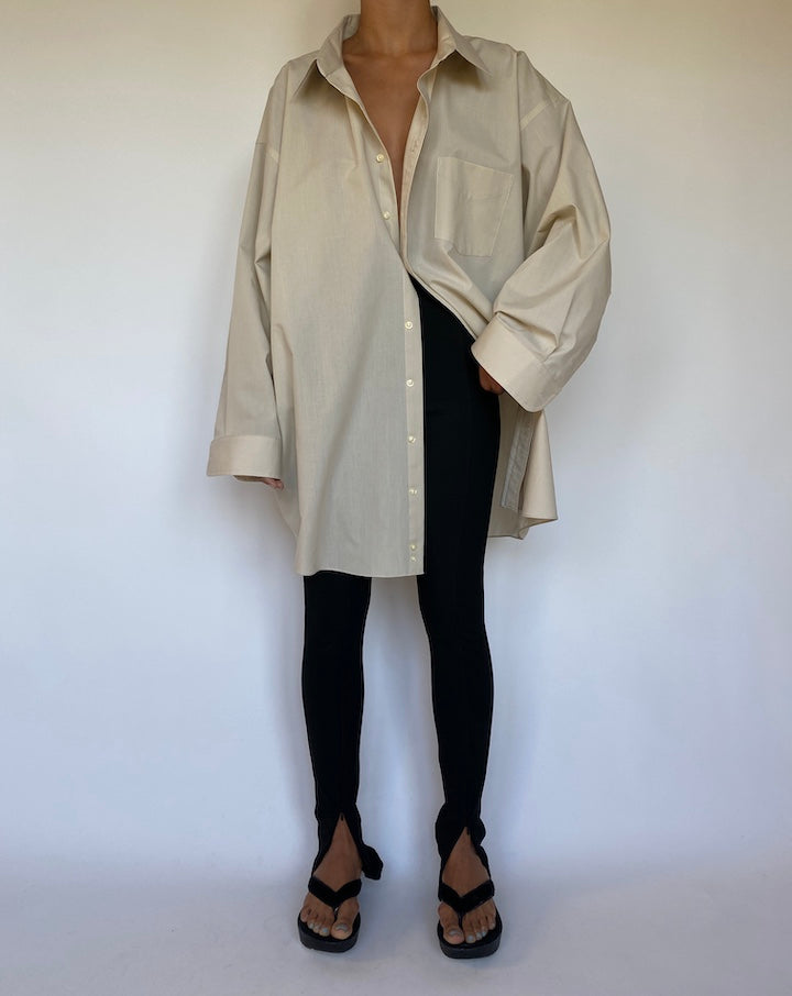 VINTAGE OVERSIZED BEIGE SHIRT 1556