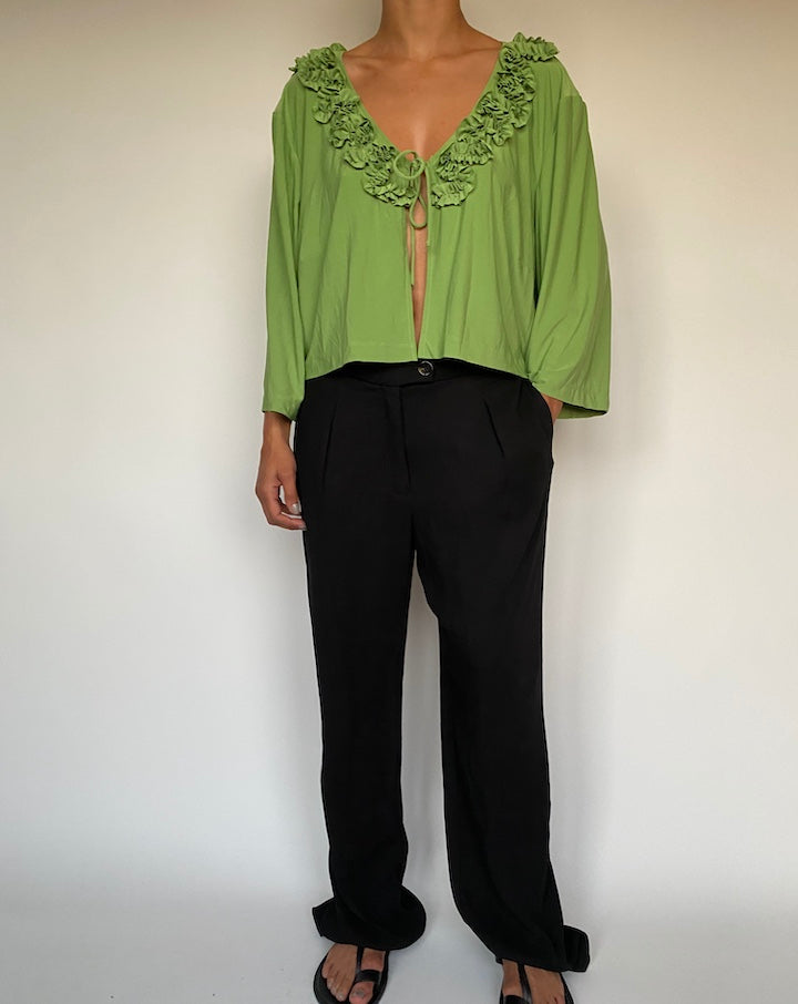VINTAGE GREEN CARDIGAN 2391