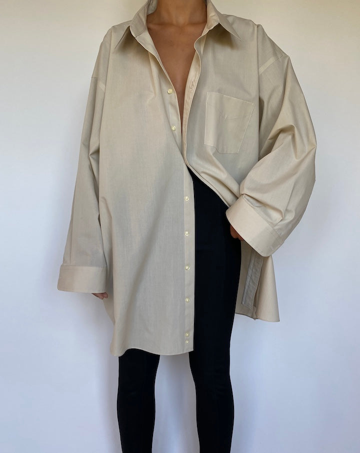 VINTAGE OVERSIZED BEIGE SHIRT 1556