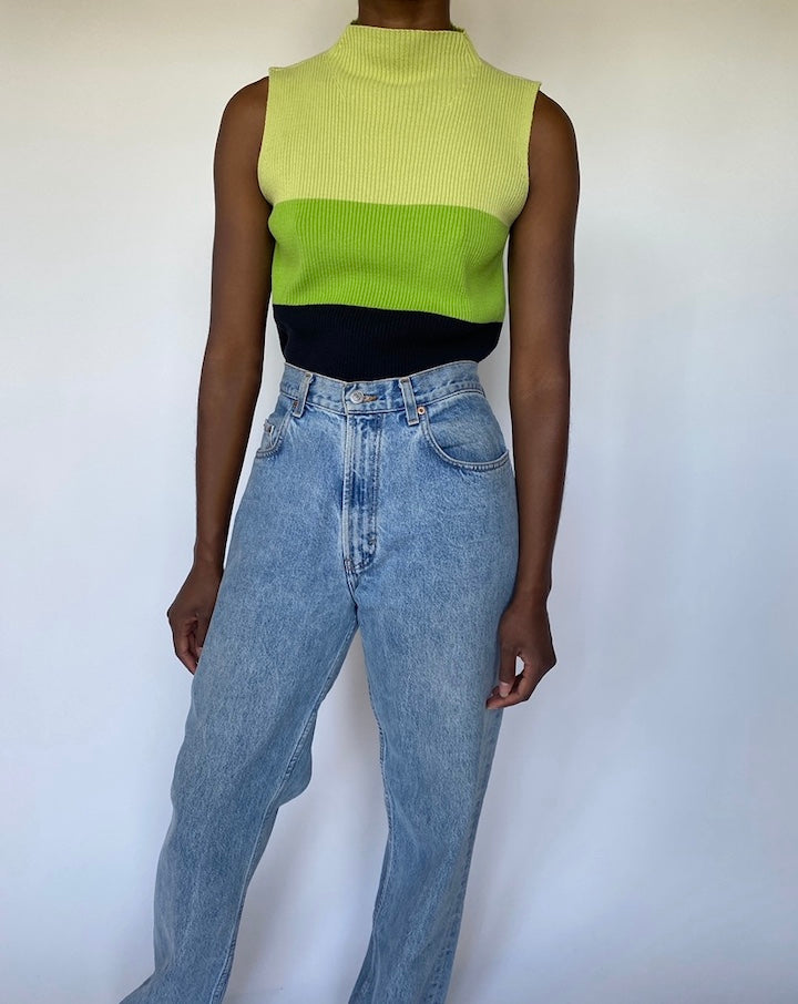 VINTAGE 3 TONED KNIT TOP 3548