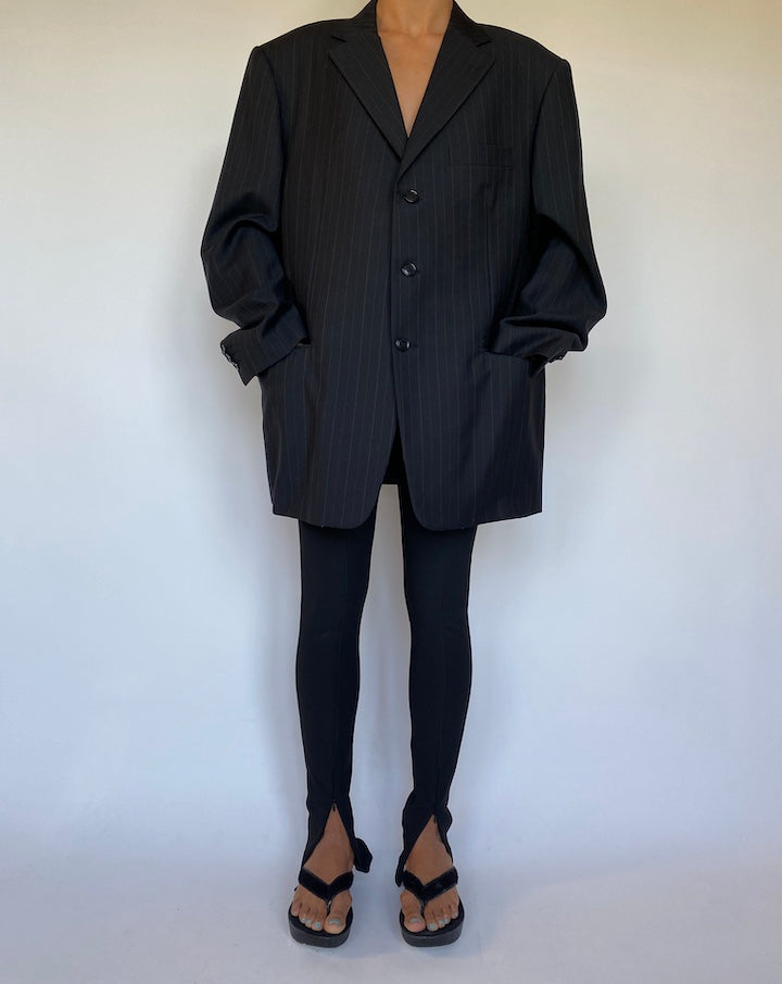 VINTAGE OVERSIZED PINSTRIPED WOOL BLAZER 1559