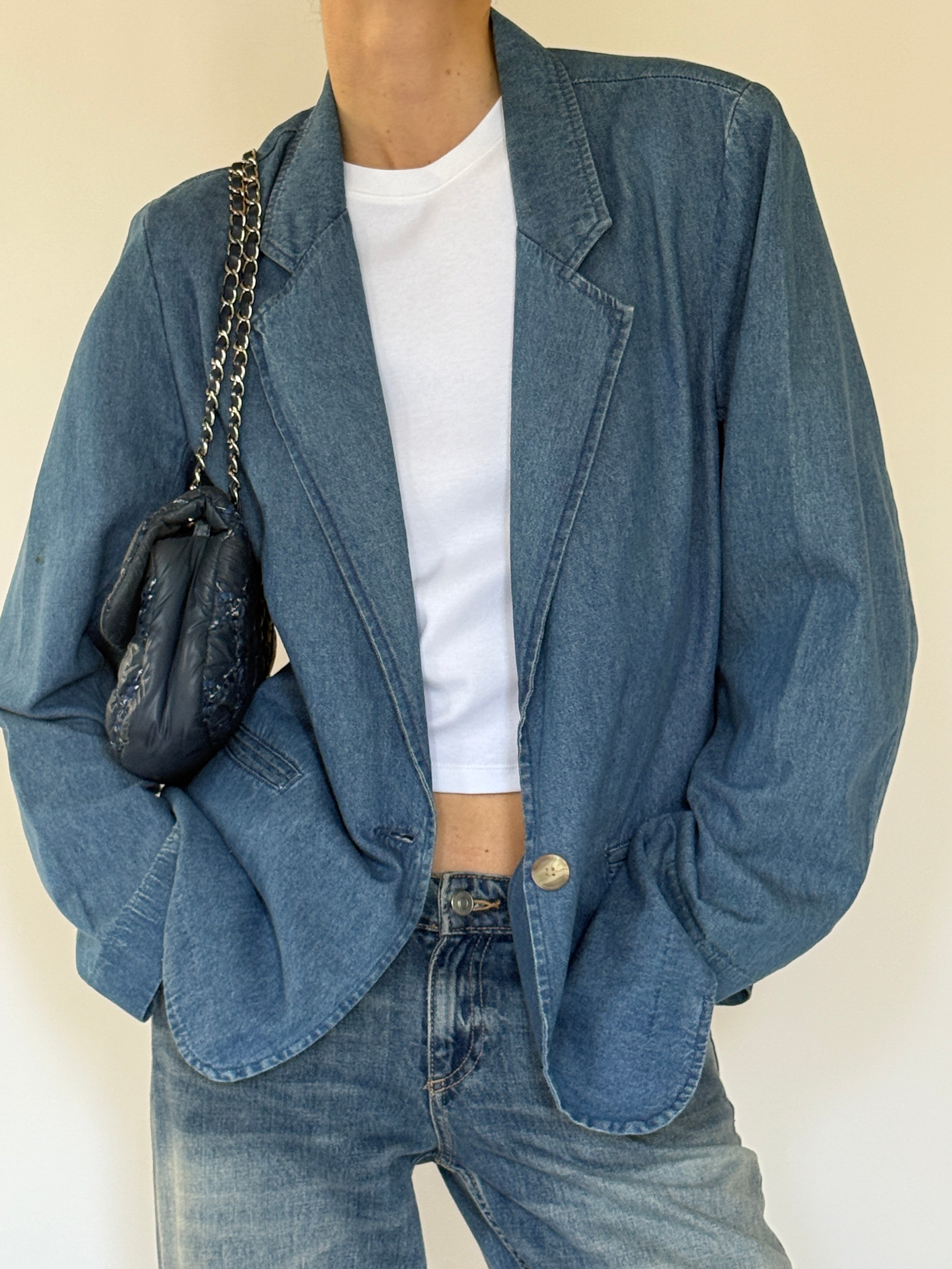 Vintage Denim Blazer Blue 7331