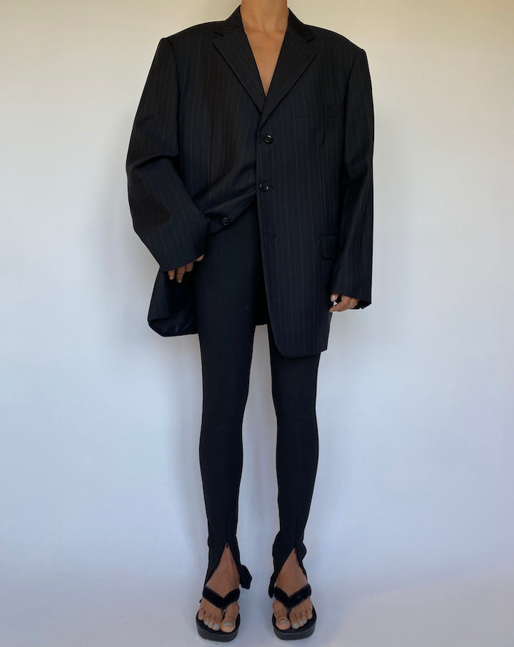 VINTAGE OVERSIZED PINSTRIPED WOOL BLAZER 1559