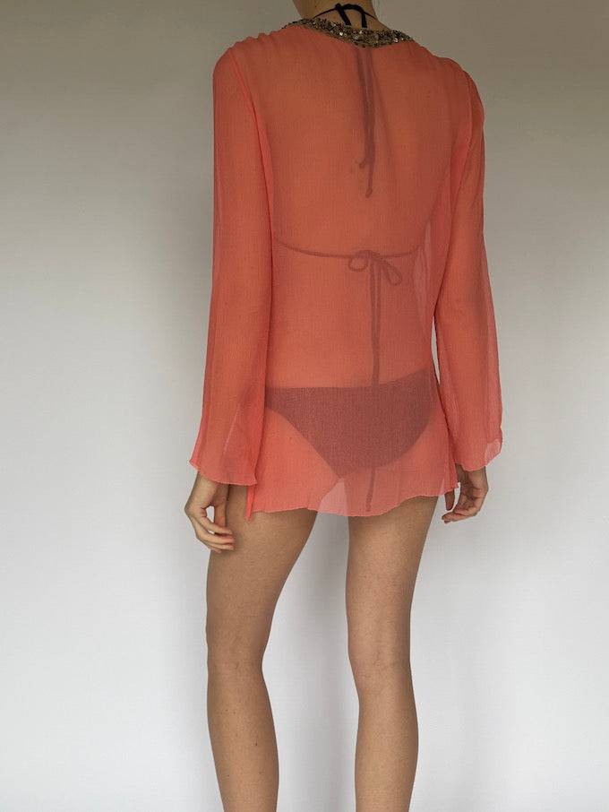 Vintage Beach Cover-Up Pink