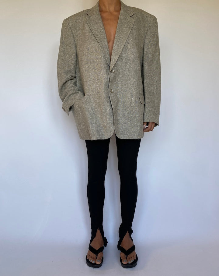 VINATGE BEIGE SILK BLAZER 1560