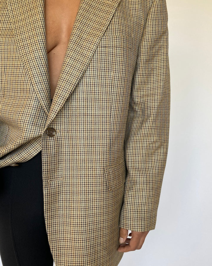 VINTAGE BEIGE SILK BLAZER 1561