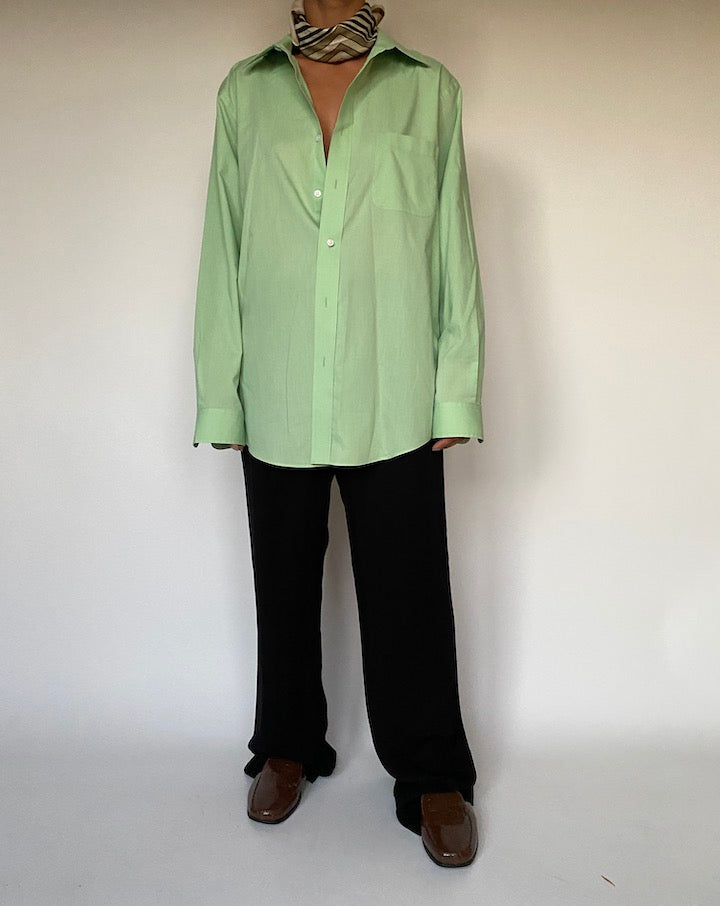 VINTAGE GREEN BUTTON DOWN SHIRT 2399