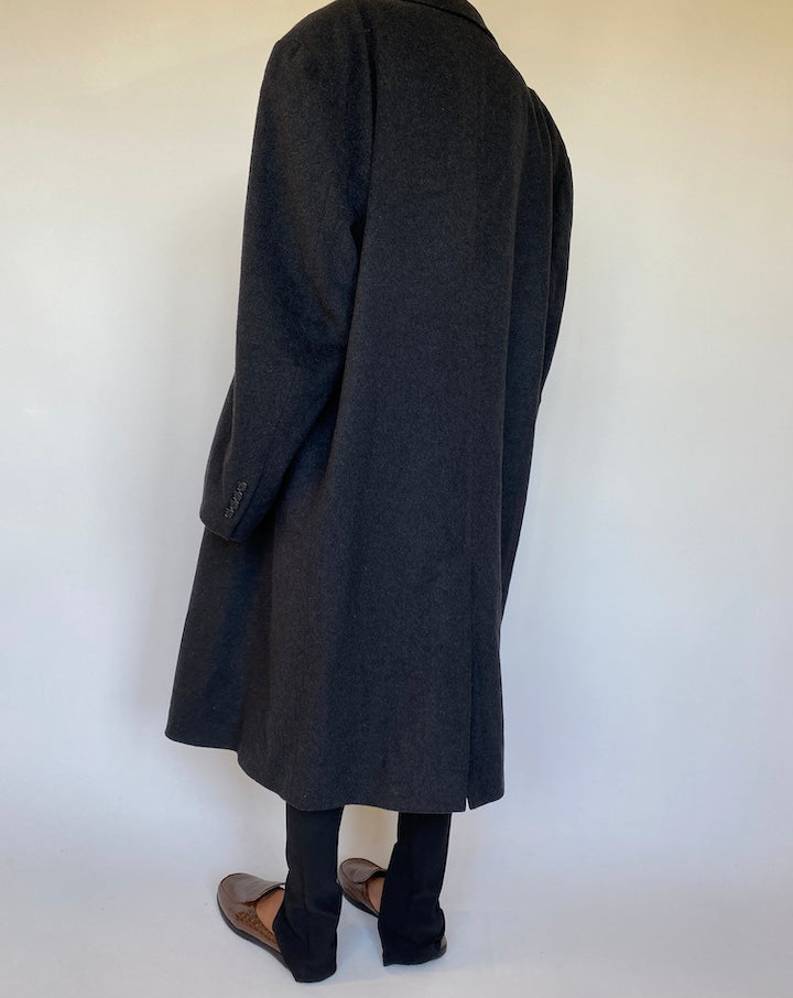 VINTAGE OVERSIZED DARK GREY COAT 1563