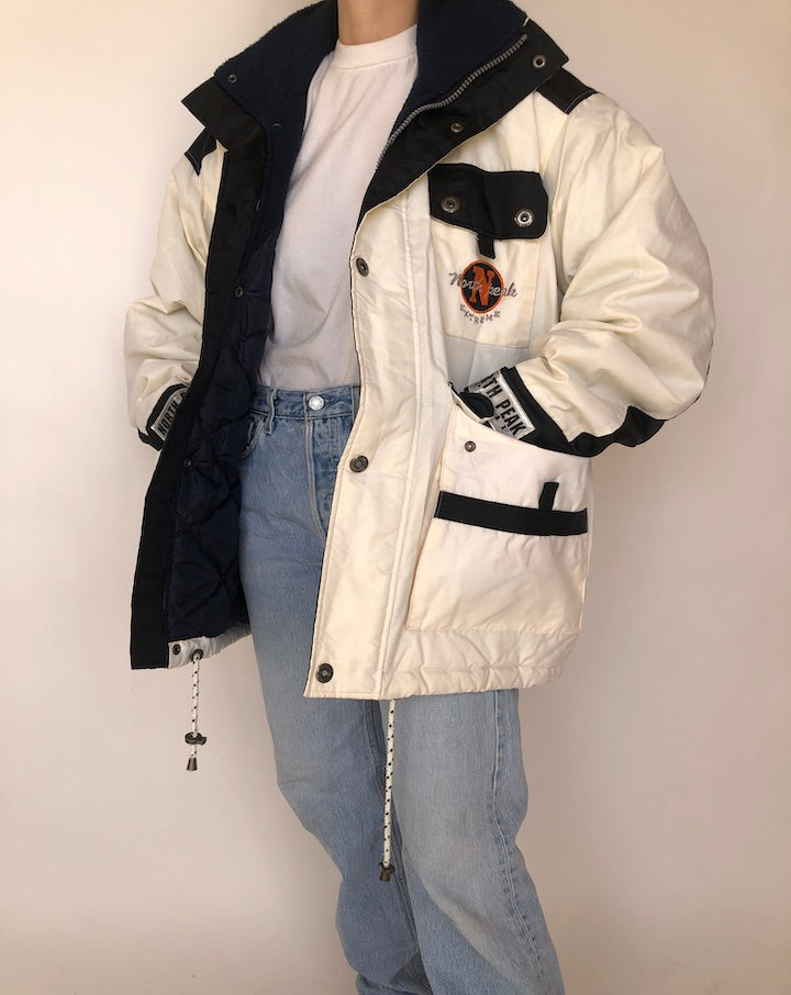 VINTAGE WHITE/NAVY JACKET 377