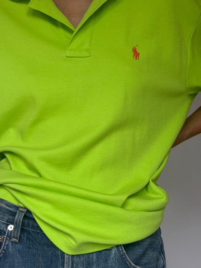 Vintage Ralph Lauren Polo Shirt Neon 6116