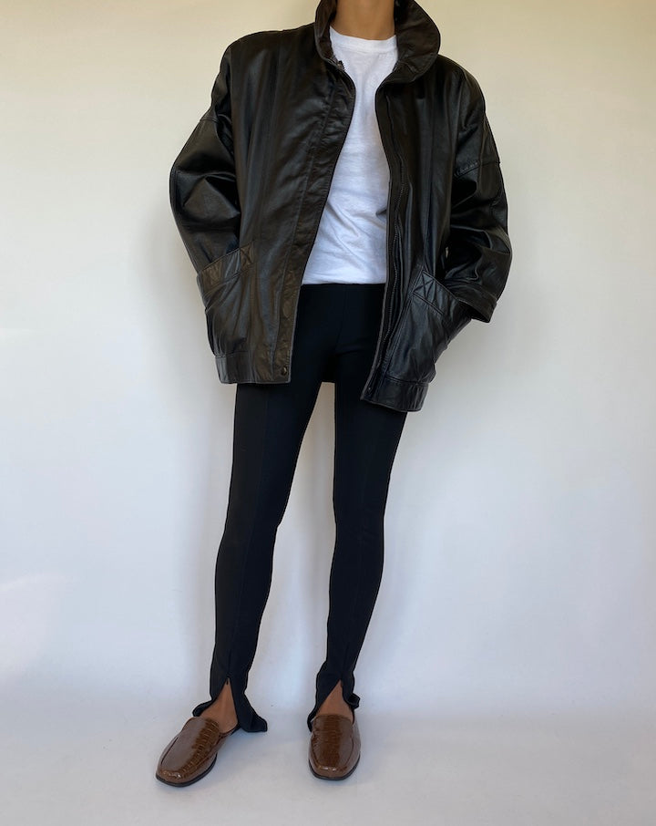 VINTAGE BLACK LEATHER JACKET 1123