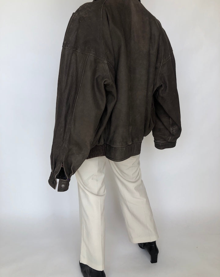 VINTAGE BOXY LEATHER JACKET 379