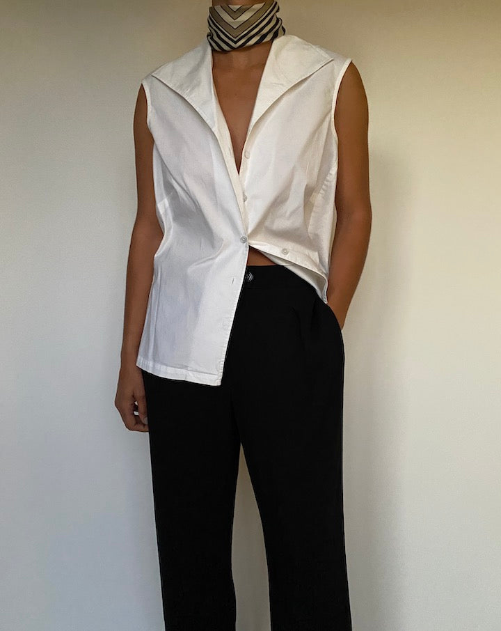 VINTAGE WHITE COTTON TANK 2410