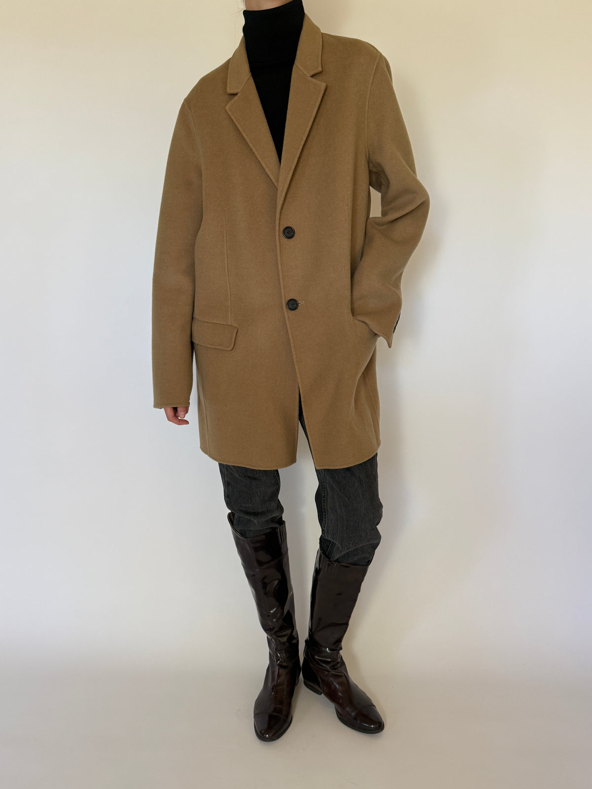 Vintage Classic Camel Shade Wool Blended Coat 5857