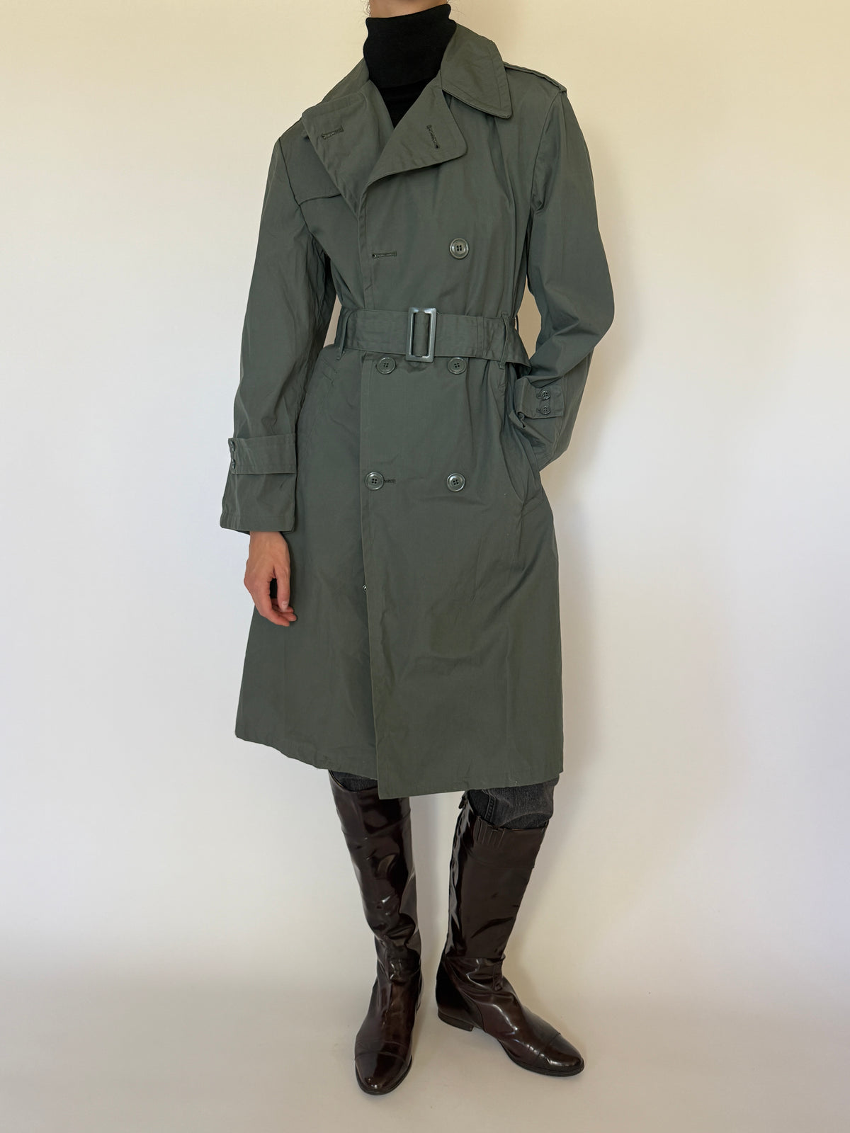 Vintage Trench Coat Green 6165